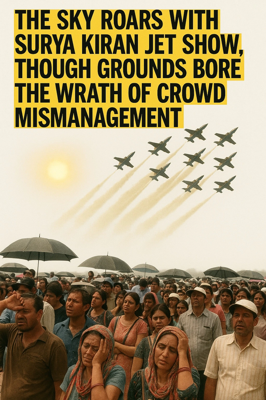 The Sky Roars with Surya Kiran Jet Show, Though Grounds Bore the Wrath of Crowd Mismangement
