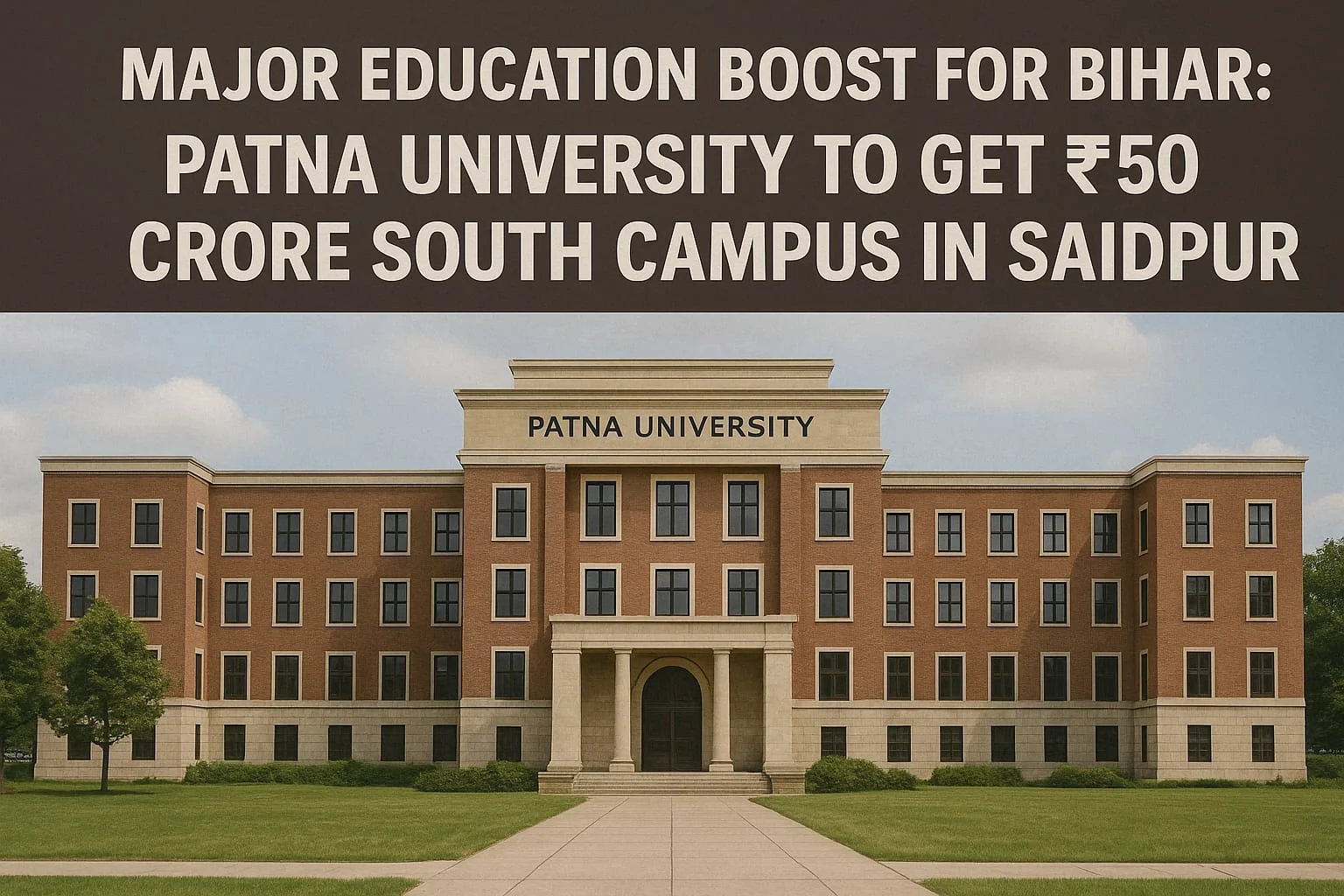Major education boost for Bihar: Patna University to get ₹750 Crore South Campus in Saidpur