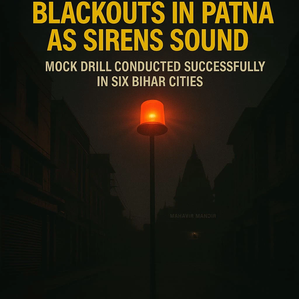 Blackouts Across Patna as Sirens Signal Mock Air Raid Drill