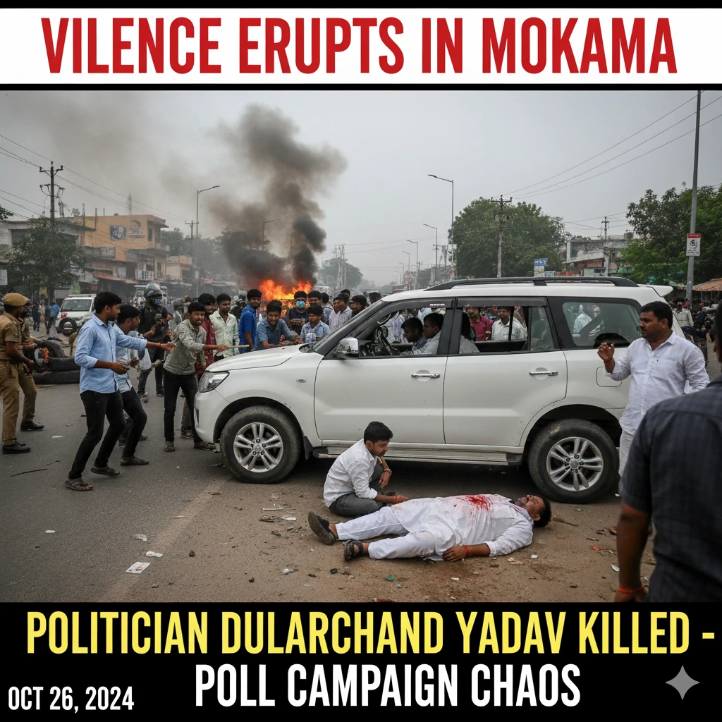 Violence Erupts in Mokama as politician Dularchand Yadav Killed During Poll Campaign