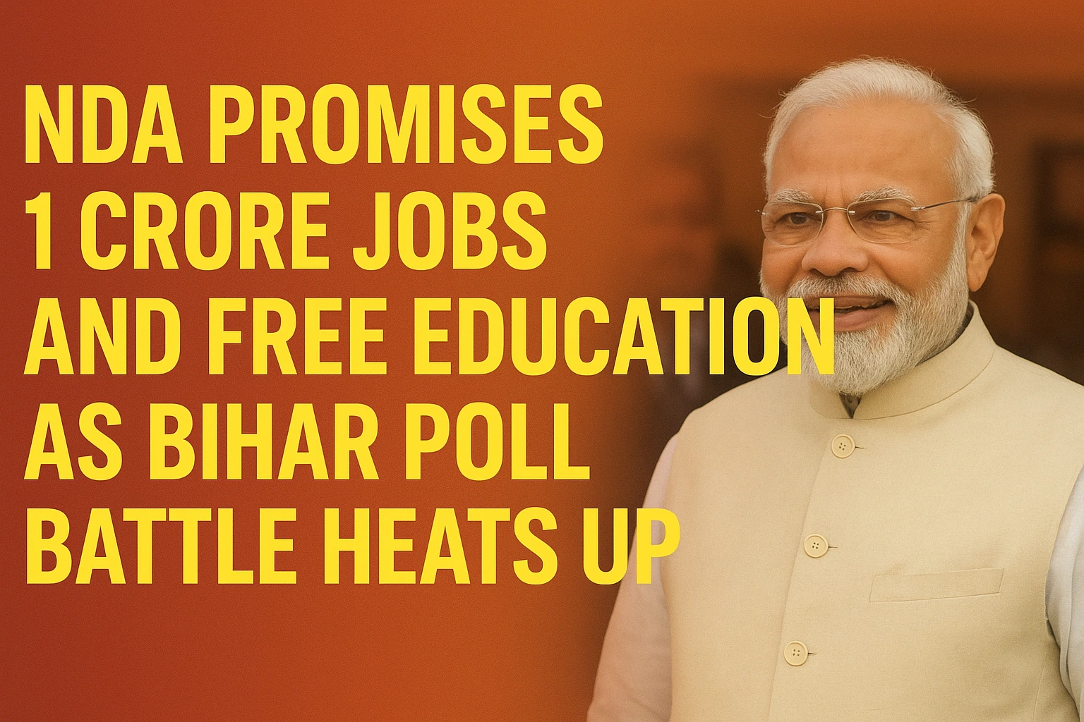 NDA releases manifesto, Promises 1 Crore Jobs and Free Education as Bihar Poll Battle Heats Up