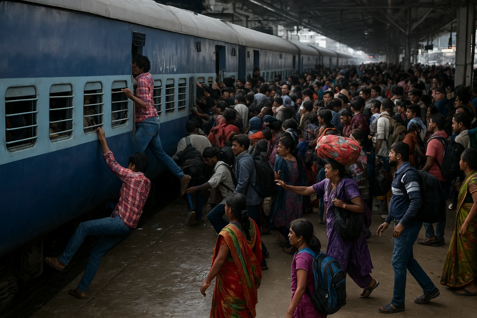 Post-Chhath Exodus Triggers Chaos at Patna Stations as Travellers Battle Crowds