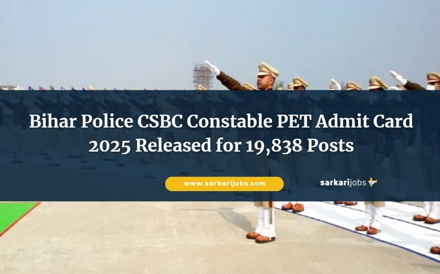 Bihar Constable PET Admit Cards Released Ahead of Massive Recruitment Drive