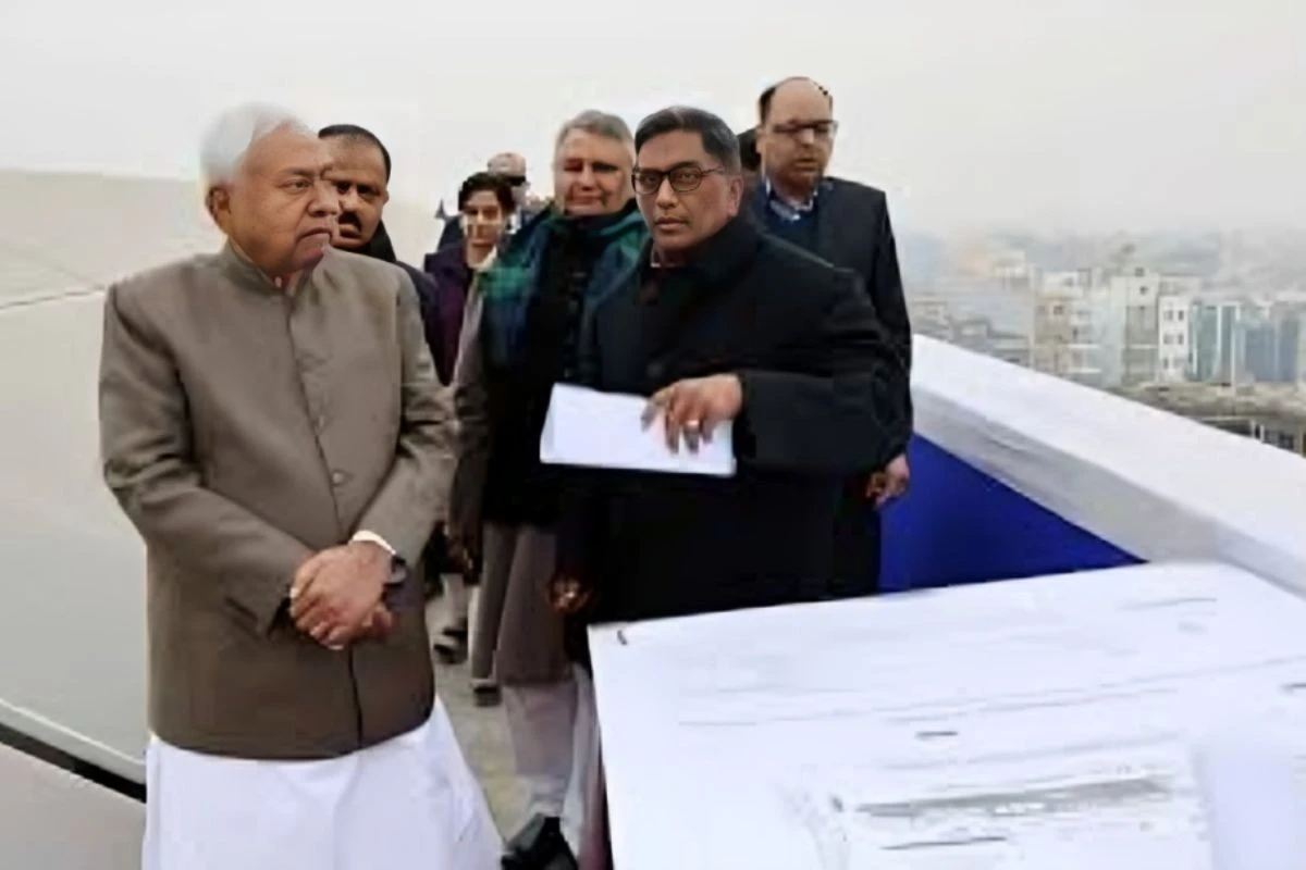 CM Nitish Kumar Inspects Mithapur Health Science & Engineering University Construction Site in Patna