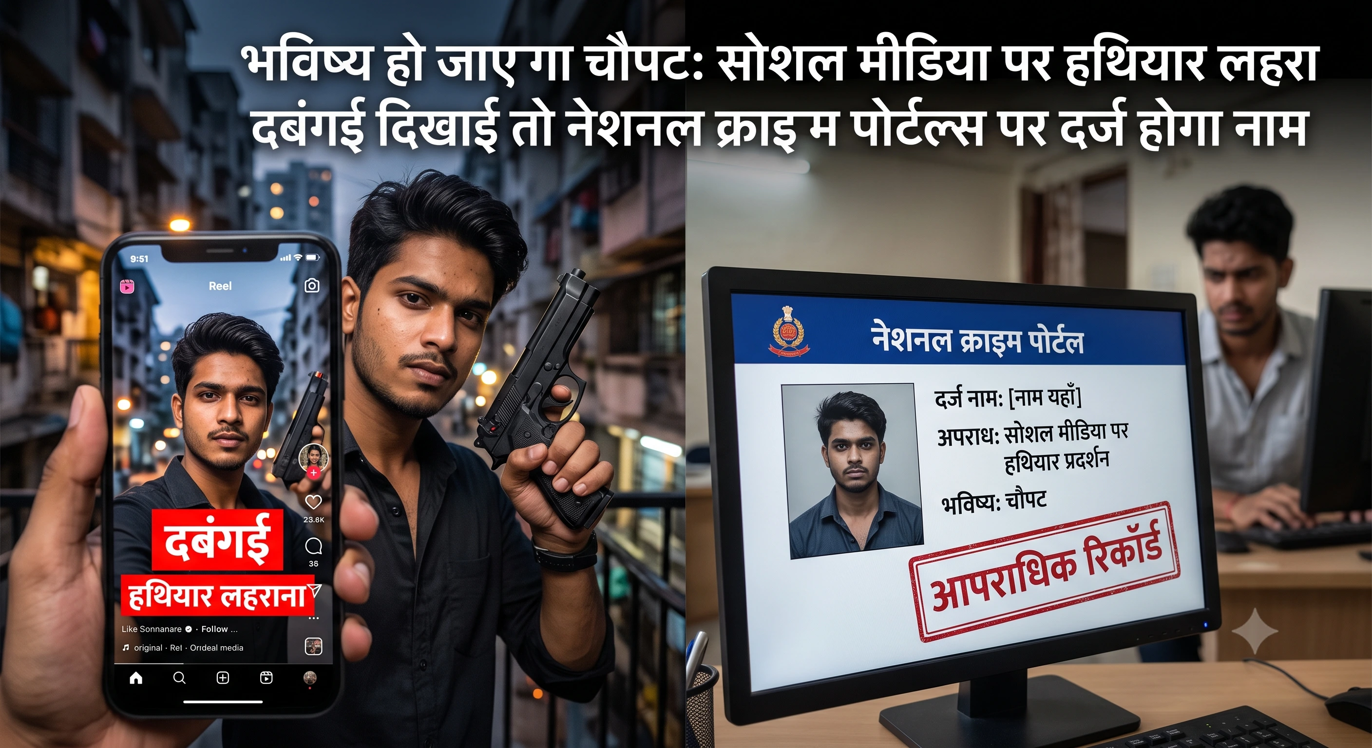 डिजिटल 'दबंगई' की भारी कीमत: सोशल मीडिया पर हथियार लहराया तो हमेशा के लिए चौपट हो जाएगा भविष्य
