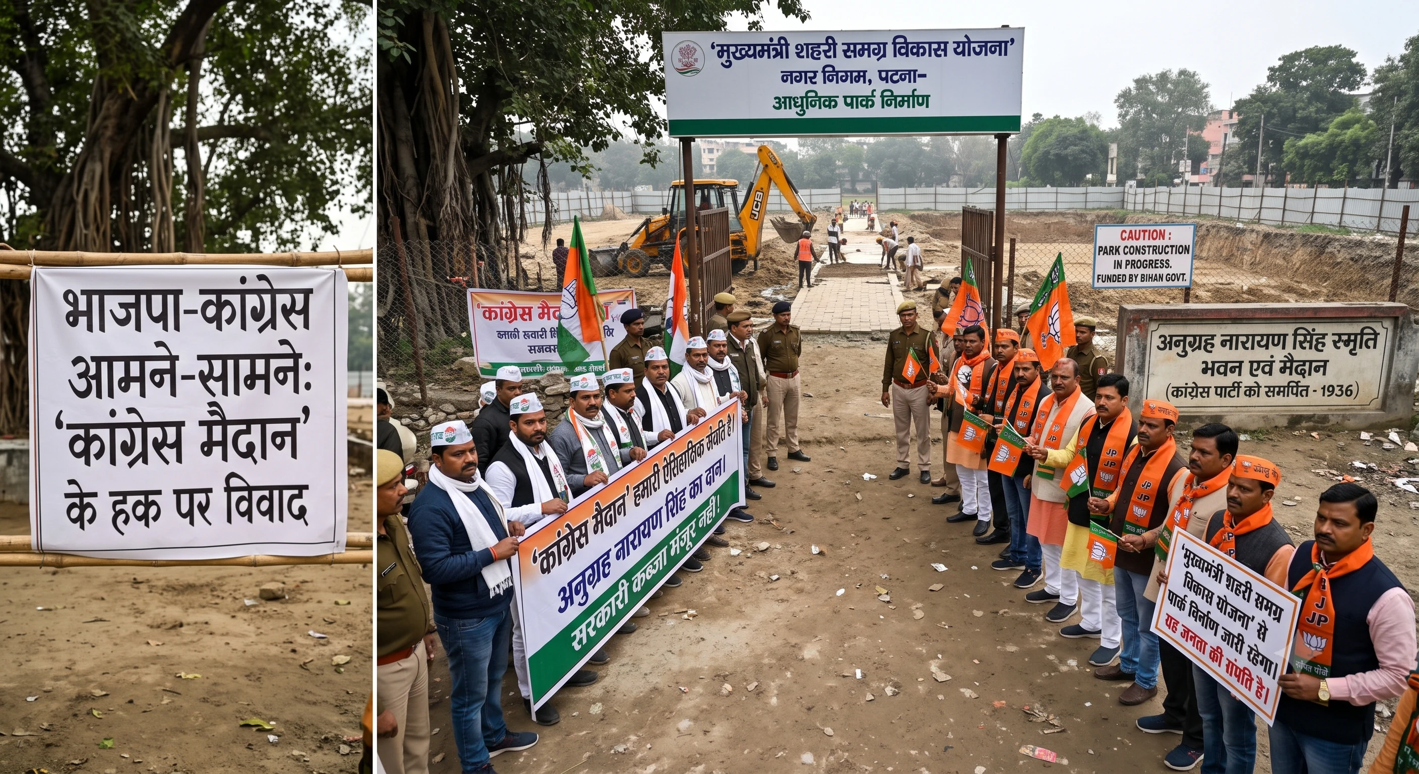 पार्क निर्माण पर भाजपा-कांग्रेस में रार: 'कांग्रेस मैदान' पर बढ़ा विवाद